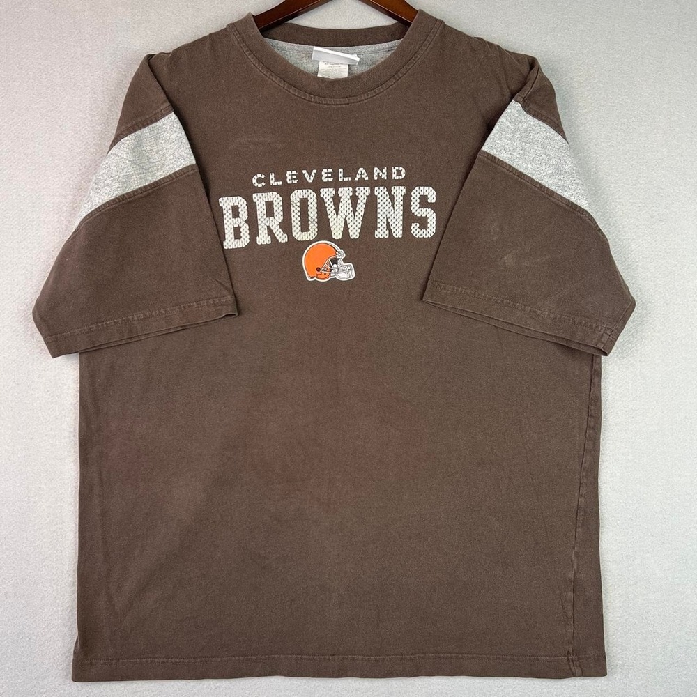 Cleveland Browns NFL Football Two Tone Brown Tee Shirt L